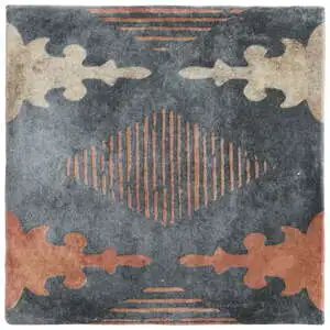Paula Purroy Como Aztec Blue Terracotta 5x5 Matte Ceramic Tile