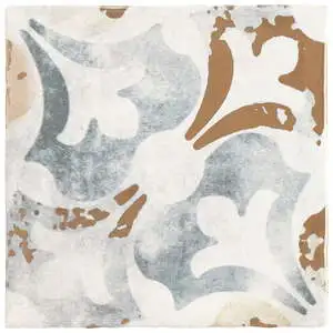 Paula Purroy Como Bossa Blue Gray with Gold 5x5 Matte Ceramic