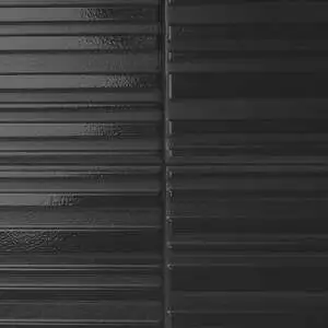Ras Charcoal Black 8x16 3D Glossy and Matte Mixed Finish Ceramic