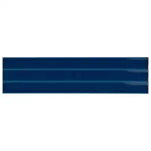 Retouch Fluted Nautical Blue 4.5x18 3D Crackled Glossy Ceramic