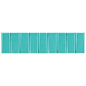 Retouch Steps Teal Green 4.5x18 3D Crackled Glossy Ceramic Tile