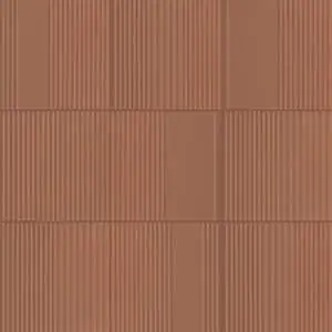 Warm Terracotta Square Ripple Mix