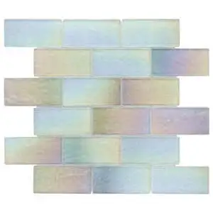 Riverton Glacier White 2x4 Polished Glass Mosaic Tile