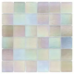 Riverton Glacier White 2x2 Polished Glass Mosaic Tile