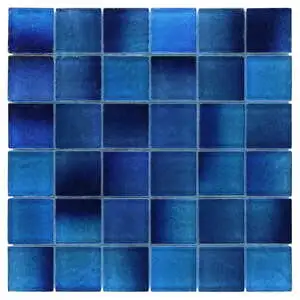 Riverton Lagoon Blue 2x2 Polished Glass Mosaic Tile