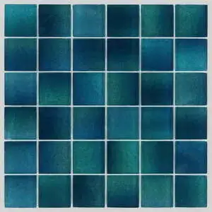 Riverton Tropical Blue 2x2 Polished Glass Mosaic Tile