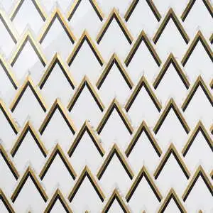 Vanessa DeLeon Nero White Black and Gold 6" Polished Marble