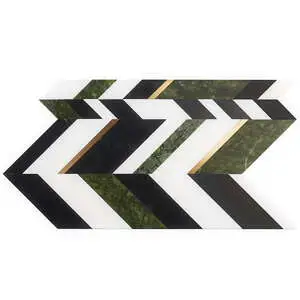 Zayden Verde Jade - Nero Marquina- White Thassos- Dandong Green