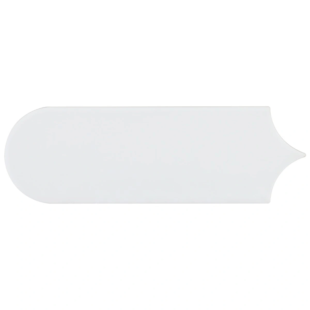 Fan White 3x8 Fishscale Matte Ceramic Wall Tile