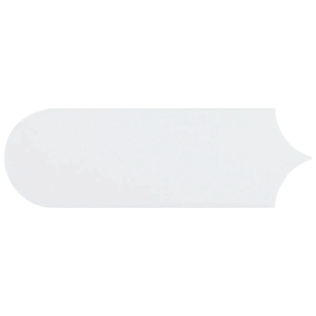 Fan White 3x8 Fishscale Glossy Ceramic Wall Tile