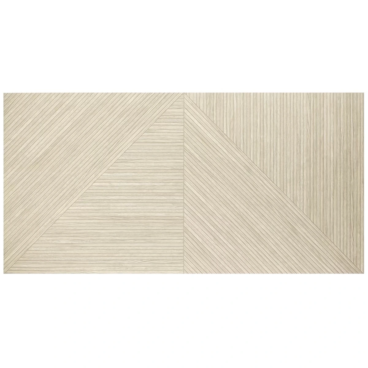 Lounge Oak 24x48 Ribbed Matte Fluted Porcelain Wood Look Tile