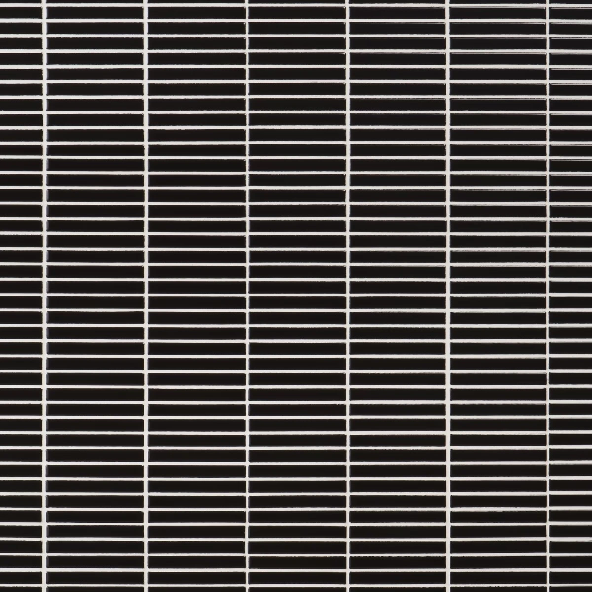 Motek Black 1x4" Tri-Stacked Glossy Porcelain Mosaic Tile
