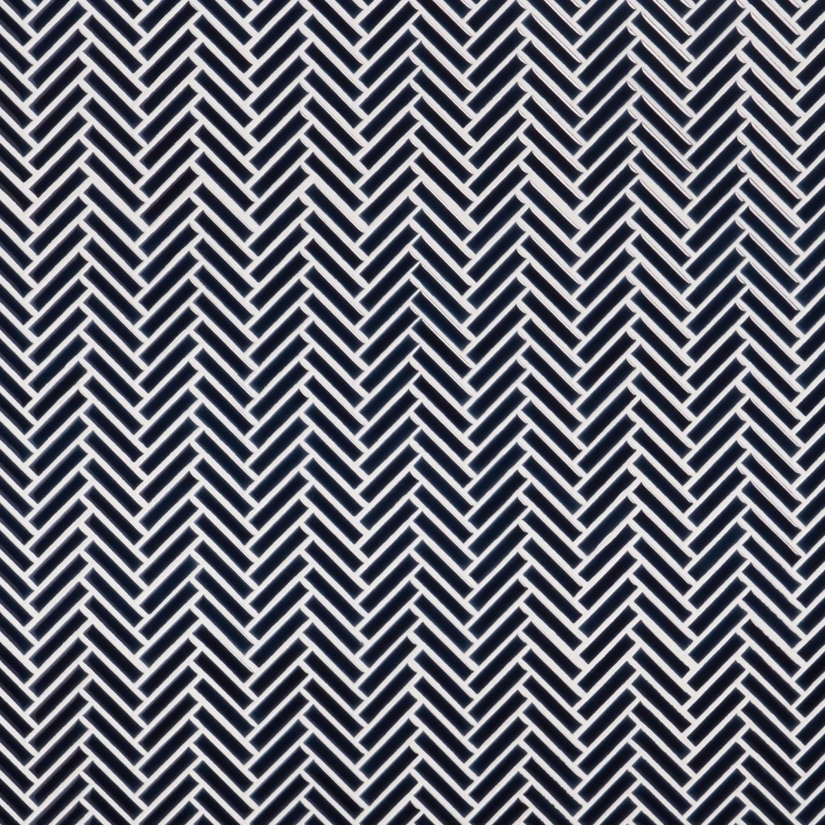 Motek Royal Blue 1x2" Herringbone Crackled Glossy Porcelain Mosa