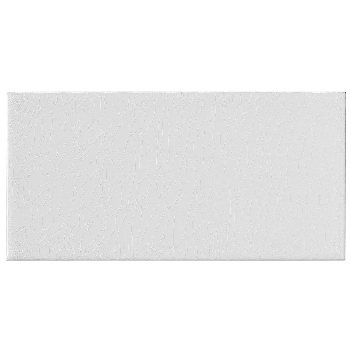 Palisa Cotton White 4x8 Crackled Glossy Ceramic Tile
