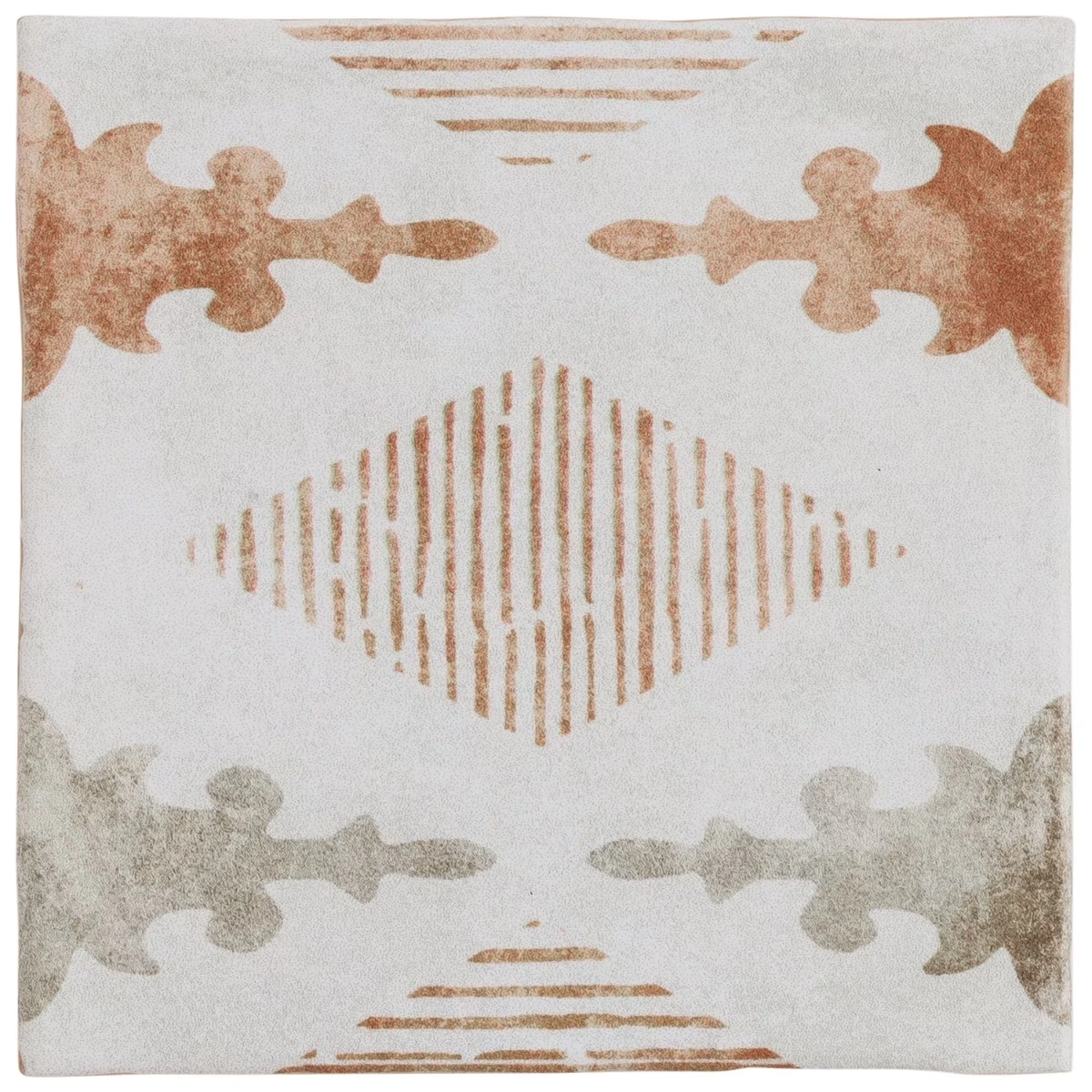 Paula Purroy Como Aztec Terracotta 5x5 Matte Ceramic Tile