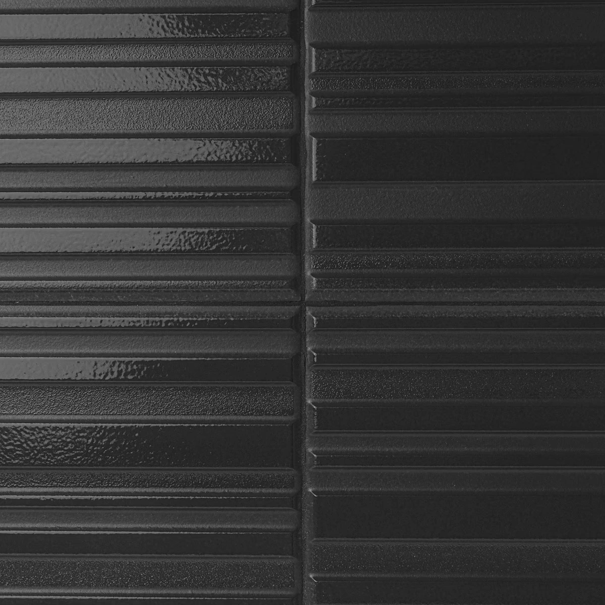 Ras Charcoal Black 8x16 3D Glossy and Matte Mixed Finish Ceramic