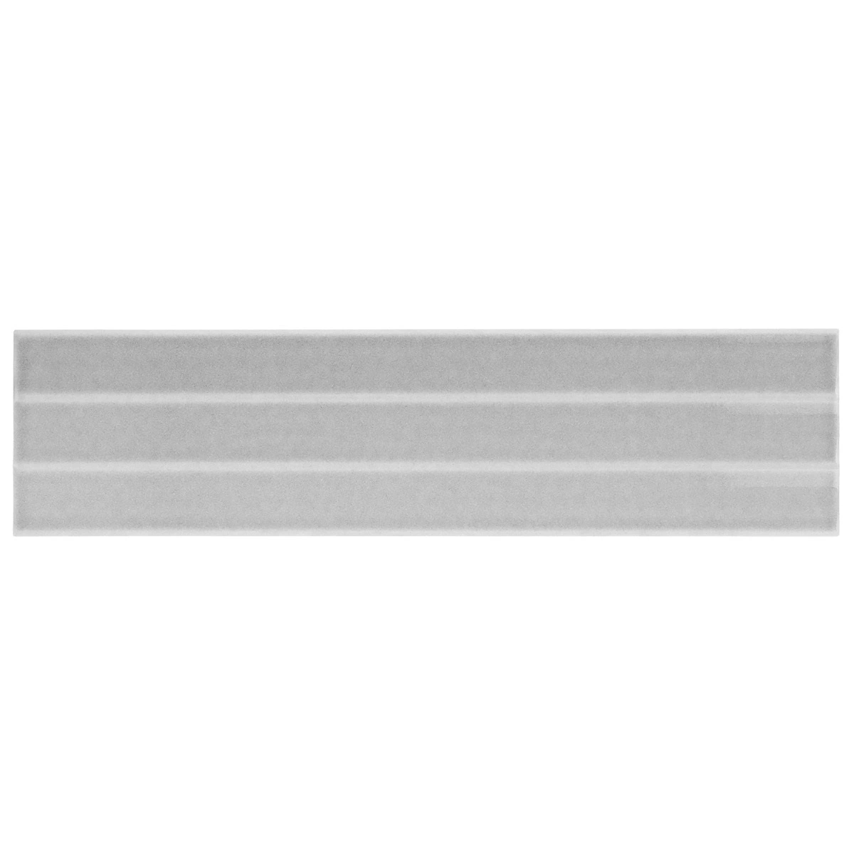 Retouch Fluted Gray 4.5x18 3D Crackled Glossy Ceramic Tile