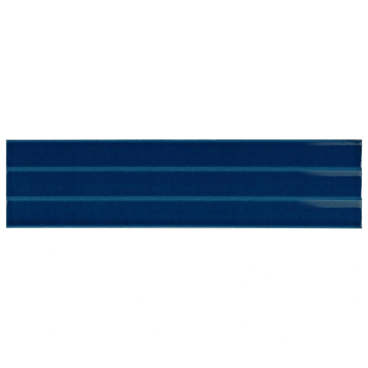 Retouch Fluted Nautical Blue 4.5x18 3D Crackled Glossy Ceramic