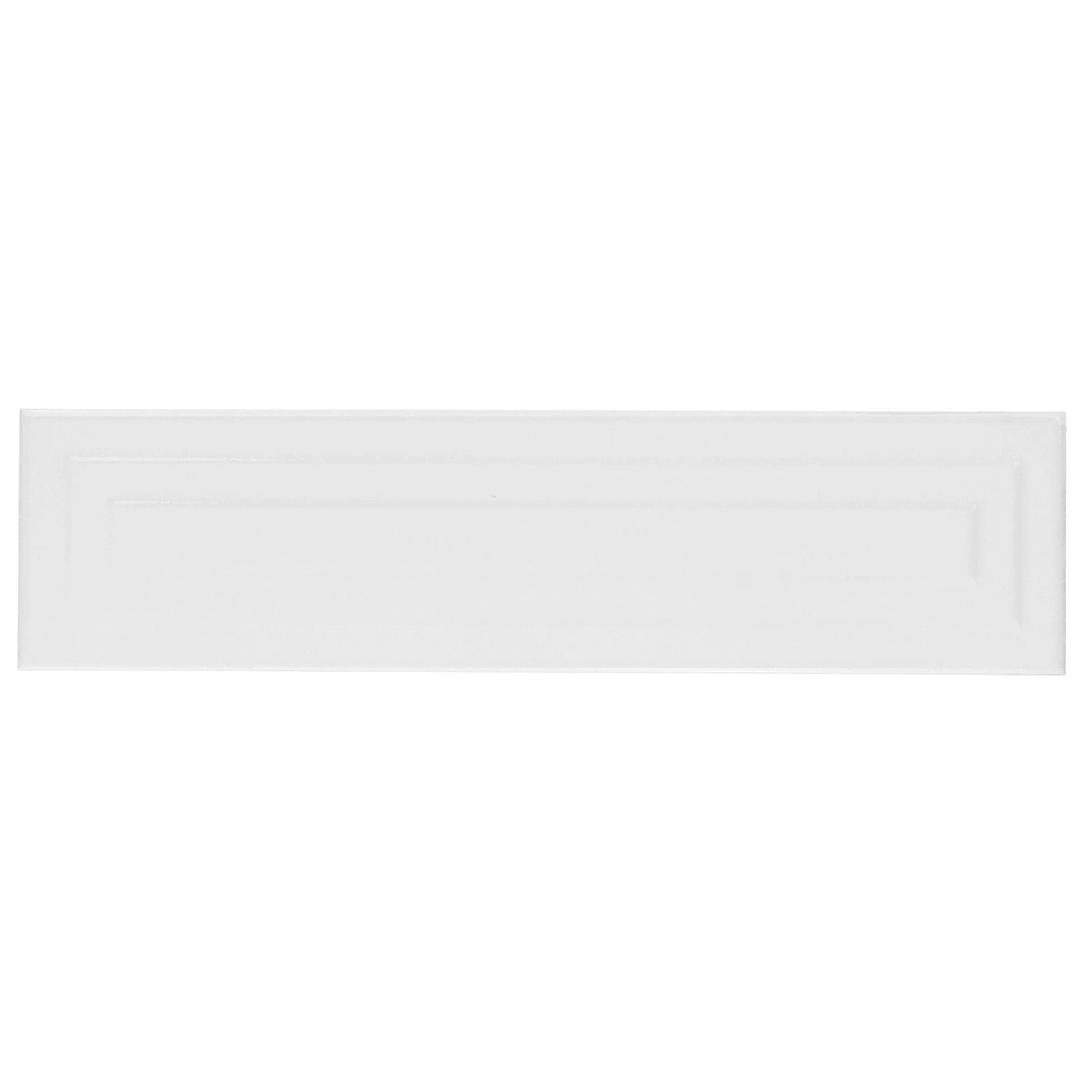 Retouch Frame White 4.5x18 3D Crackled Glossy Ceramic Tile