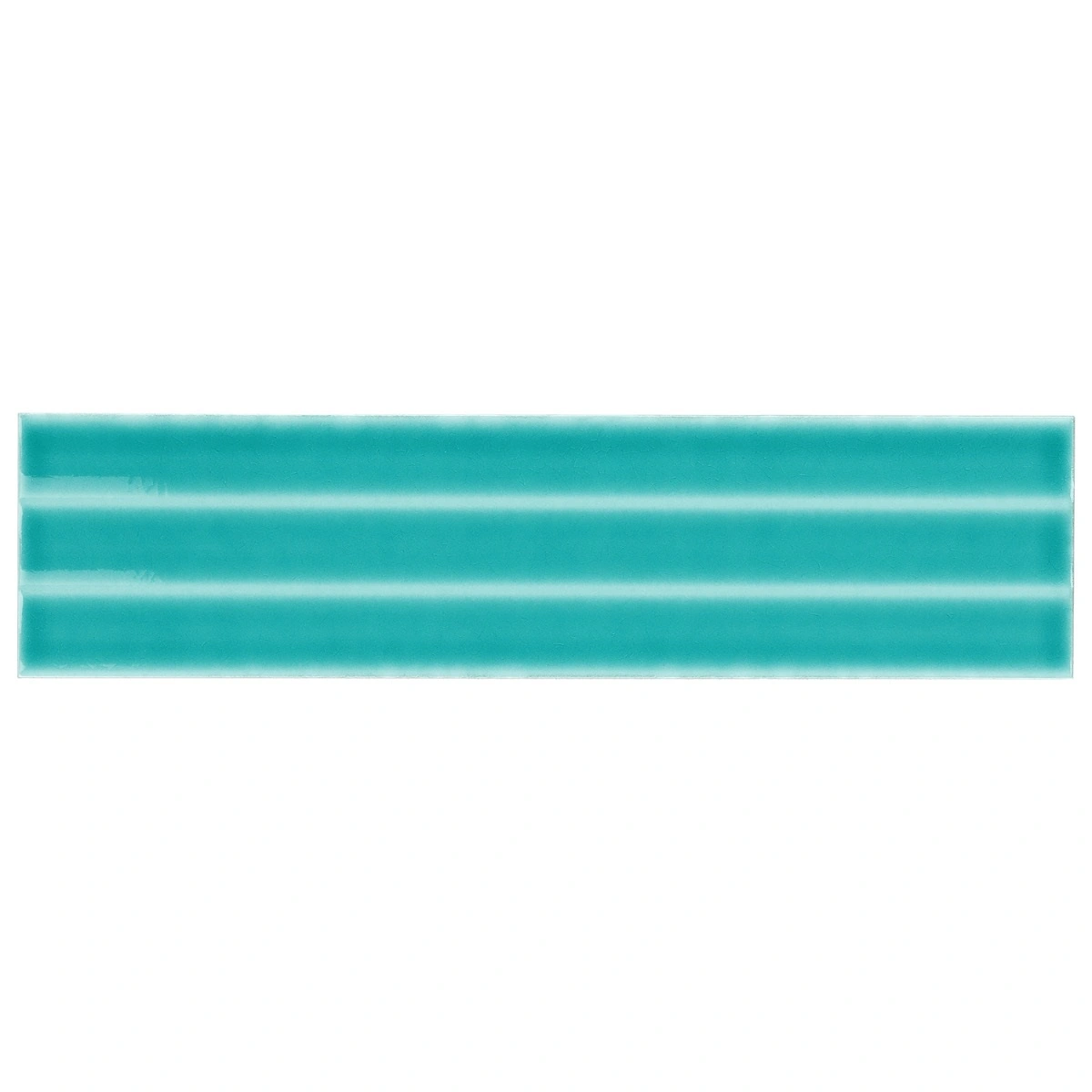 Retouch Fluted Teal Green 4.5x18 3D Crackled Glossy Ceramic Tile