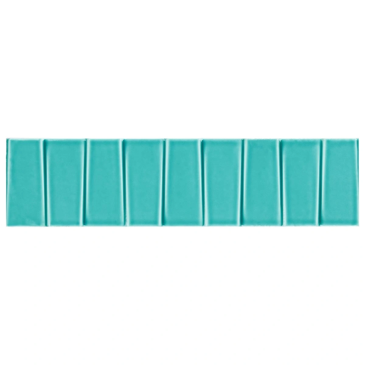 Retouch Steps Teal Green 4.5x18 3D Crackled Glossy Ceramic Tile