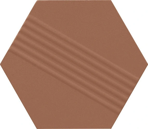 Warm Terracotta Hexagon Ripple Mix