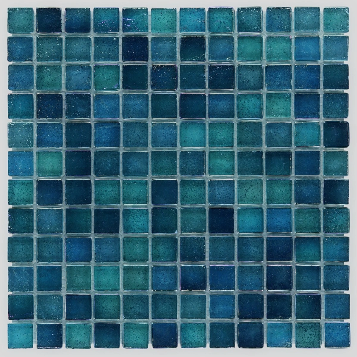 Riverton Tropical Blue 1x1 Polished Glass Mosaic Tile