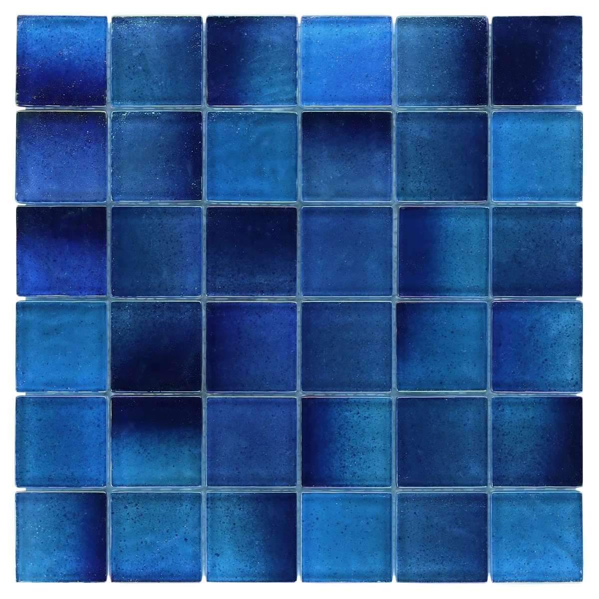 Riverton Lagoon Blue 2x2 Polished Glass Mosaic Tile