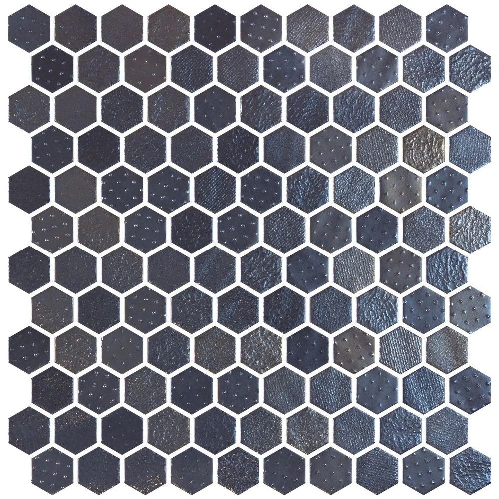 Black Hex 1″ Glossy