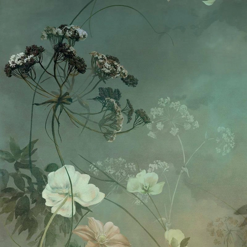 Country Flowers Green