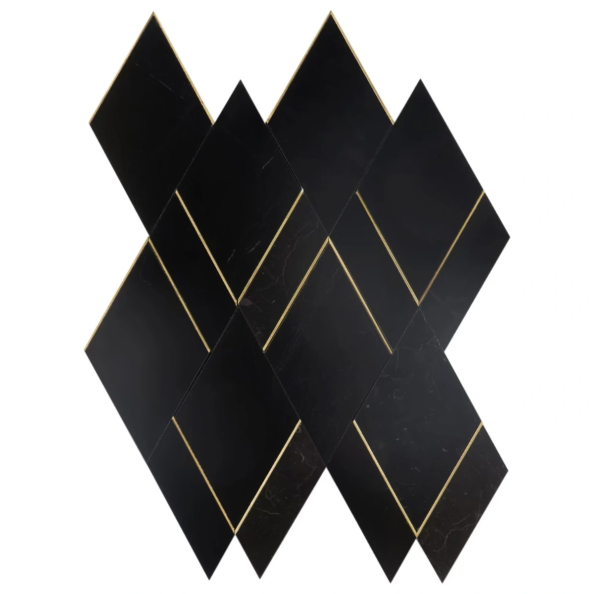 Xena Nero - Nero Marquina & Brass Polished Marble + Brass