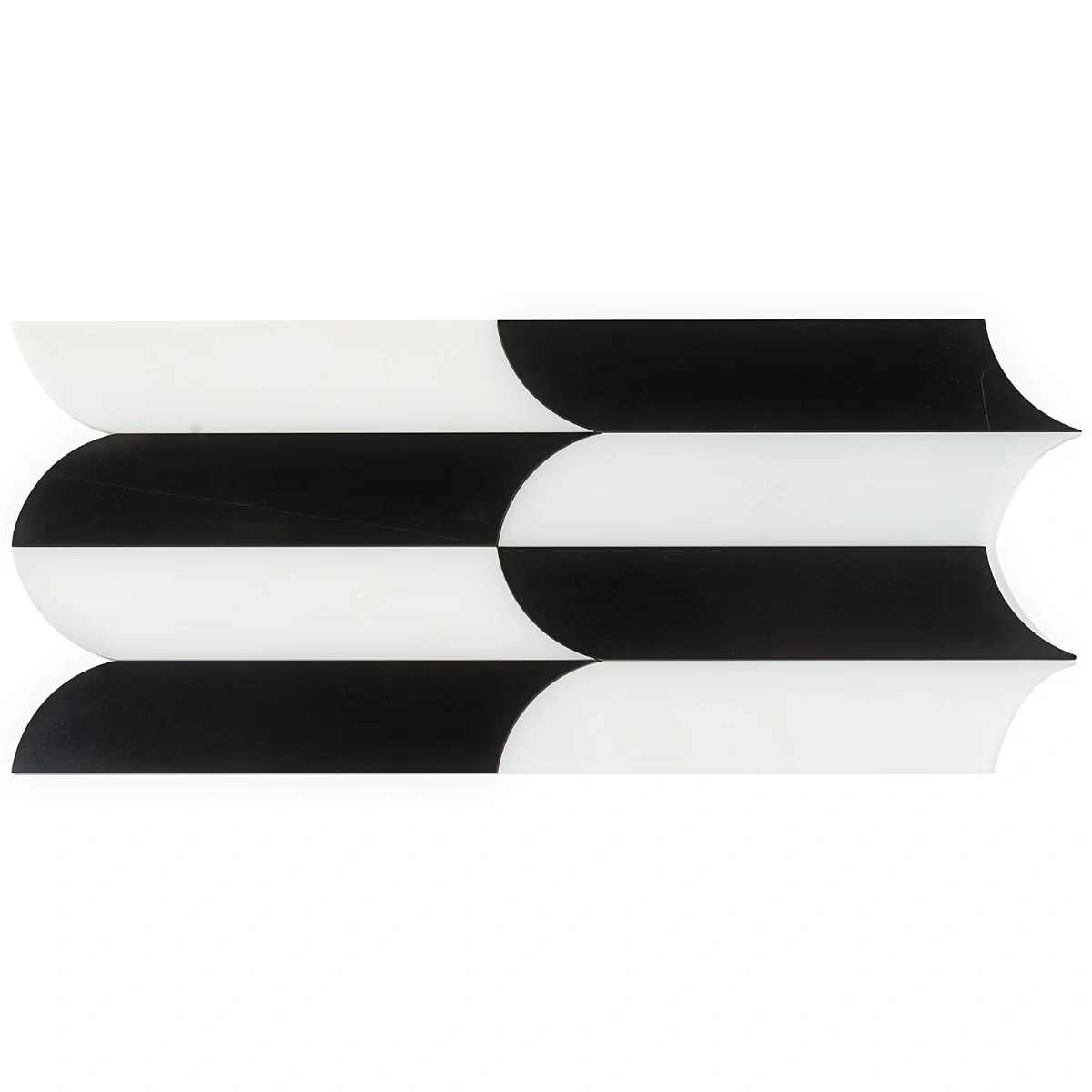 Zarahi Nero - Nero Marquina & Royal White Polished Marble