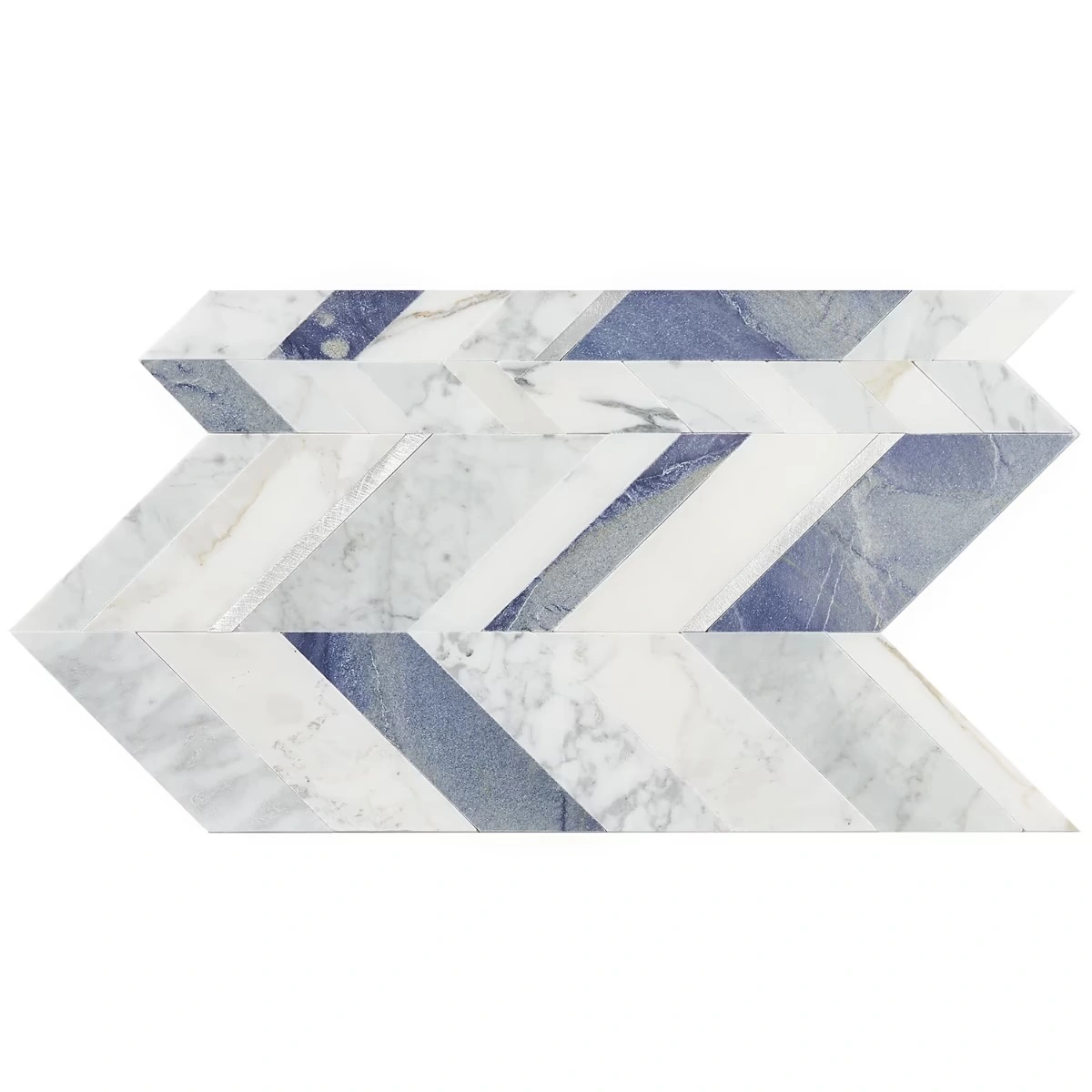 Zayden Azur - White Carrara- Calacatta- Blue Macauba-& Aluminum