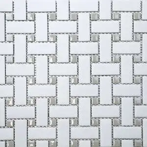 San Marino Pearl Basketweave Mosaic