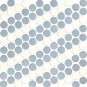 Seashore Seamist Blue 1" Penny Mosaic