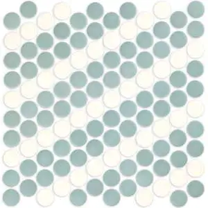 Seashore Seaspray Green 1" Penny Mosaic