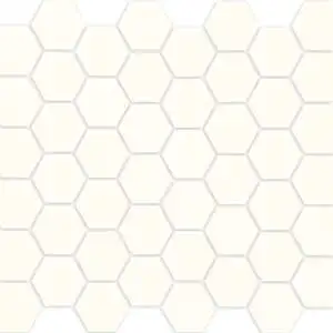 Seashore Seafoam White 2" Hexagon Mosaic