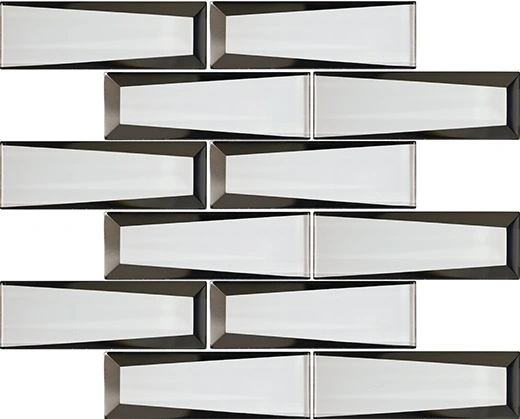 Metallic Mirror Glass White