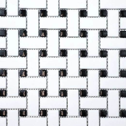 San Marino Black Basketweave Mosaic