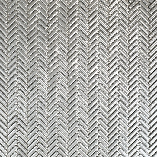 San Marino Smoke Herringbone Mosaic