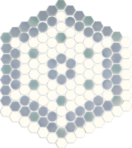 Seashore Seafoam White Seastar Deco Mosaic