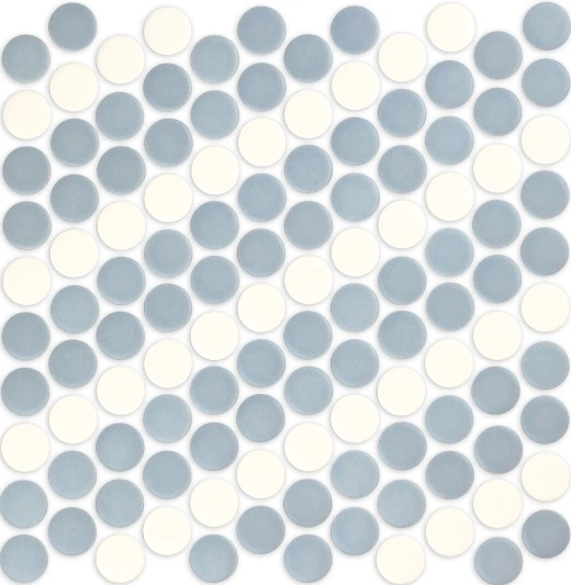 Seashore Seamist Blue 1" Penny Mosaic