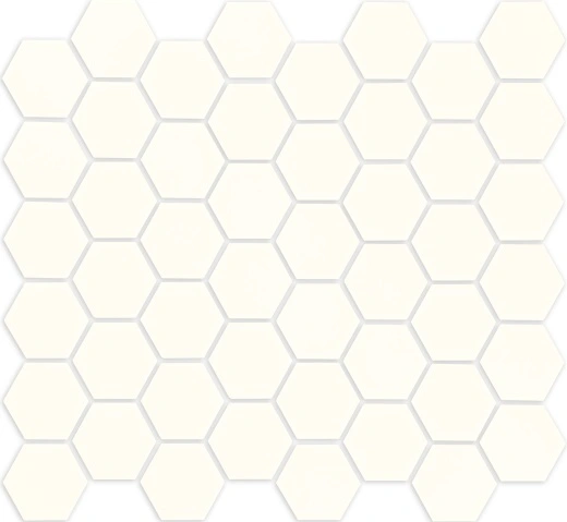 Seashore Seafoam White 2" Hexagon Mosaic