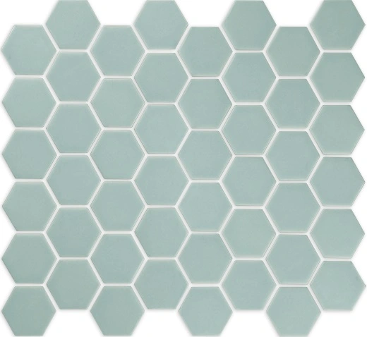 Seashore Seaspray Green 2" Hexagon Mosaic