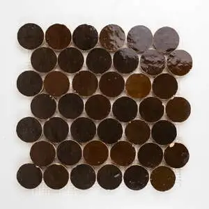 Zellige Evolution Espresso Noire Circle Mosaic