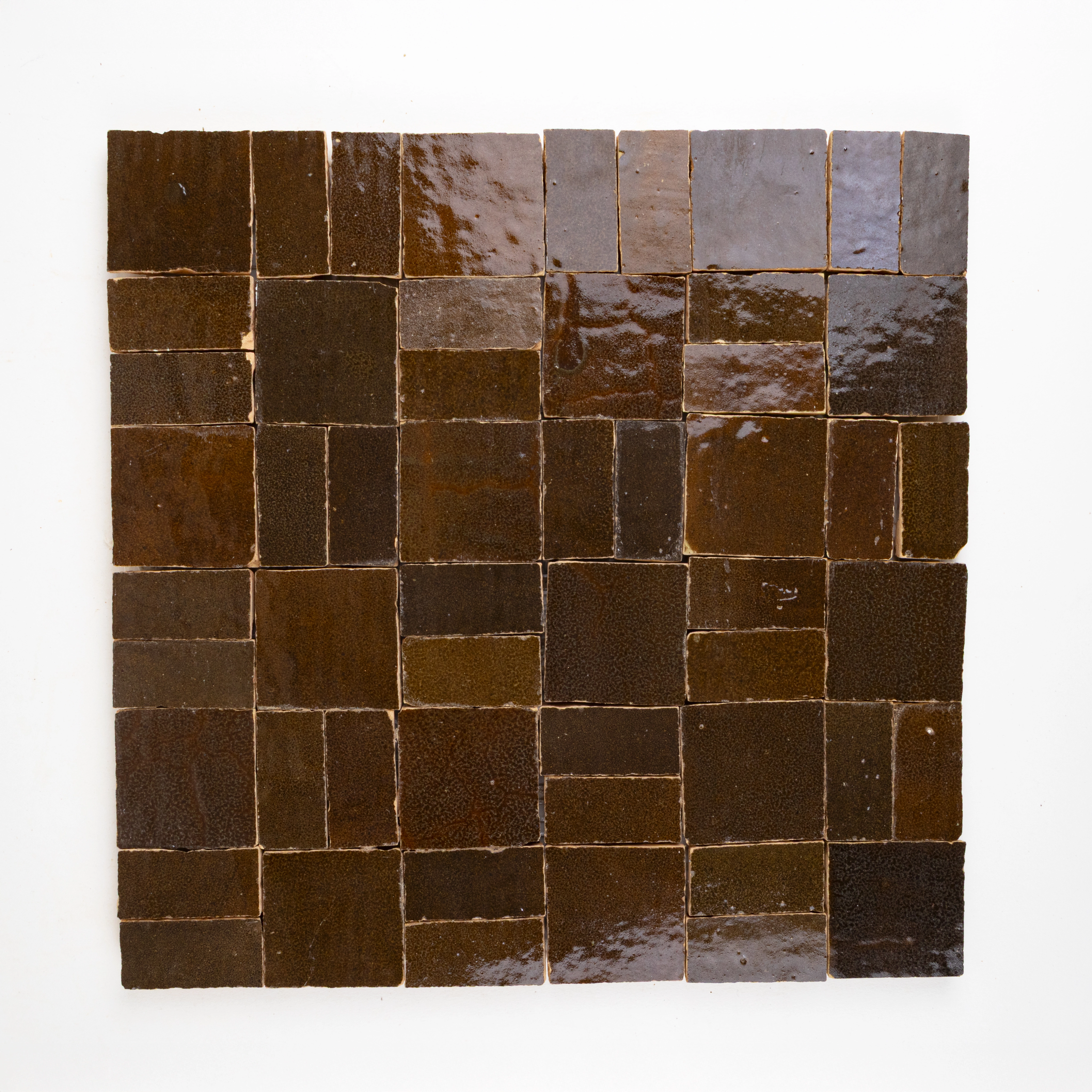 Zellige Evolution Espresso Noire Crosshatch Mosaic