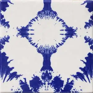 Cadet Matte Watercolor Glazed Terracotta Tile