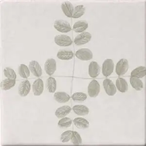 Biscuit Matte Garden Topiary Glazed Terracotta Tile