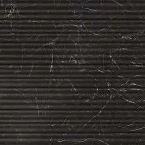 Iris Black Honed Thin Fluted Marble Accent Tiles