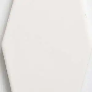 Tulum White Glossy Longest Hexagon Ceramic Tile